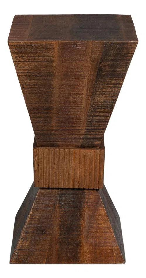 Manny Wood Brown Square End Table Side Tables LOOMLAN By Sarreid