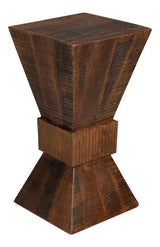 Manny Wood Brown Square End Table Side Tables LOOMLAN By Sarreid