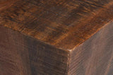 Manny Wood Brown Square End Table Side Tables LOOMLAN By Sarreid