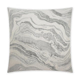 Manon Granite Abstract Glam Grey Large Throw Pillow With Insert Throw Pillows LOOMLAN By D.V. Kap