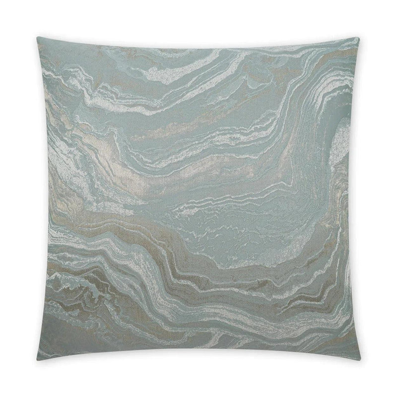 Manon Pewter Abstract Glam Mist Large Throw Pillow With Insert Throw Pillows LOOMLAN By D.V. Kap