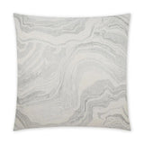 Manon Silver Abstract Glam Silver Large Throw Pillow With Insert Throw Pillows LOOMLAN By D.V. Kap