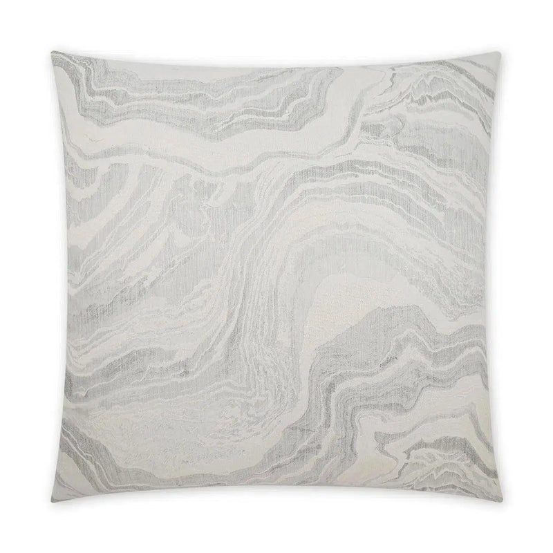 Manon Silver Abstract Glam Silver Large Throw Pillow With Insert Throw Pillows LOOMLAN By D.V. Kap