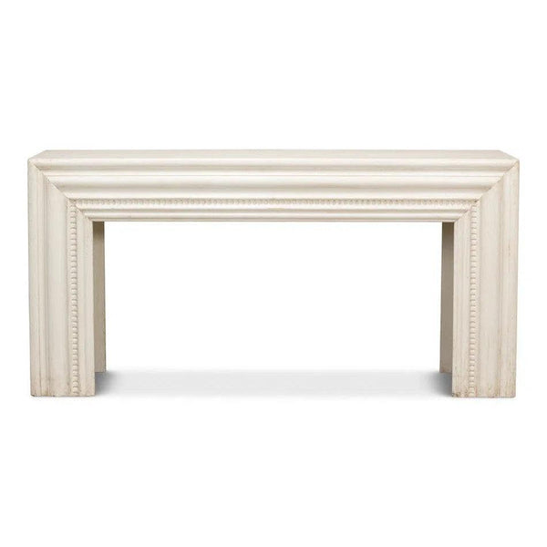 Mantel Console Table Antique White Reclaimed Wood Console Tables LOOMLAN By Sarreid