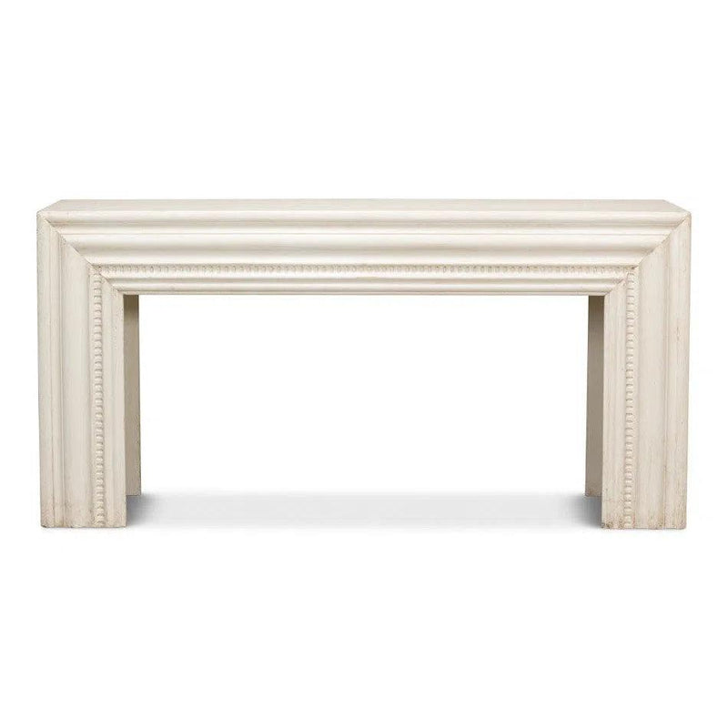 Mantel Console Table Antique White Reclaimed Wood Console Tables LOOMLAN By Sarreid