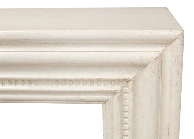 Mantel Console Table Antique White Reclaimed Wood Console Tables LOOMLAN By Sarreid