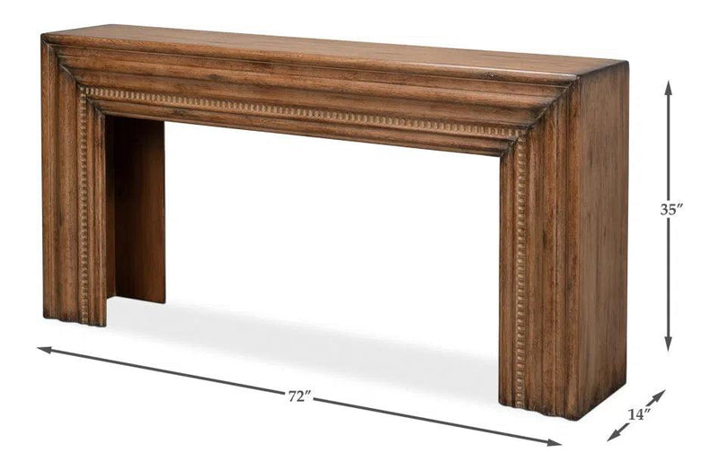 Mantel Console Table Natural Brown Reclaimed Wood Console Tables LOOMLAN By Sarreid