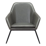 Manuel Accent Chair Gray Club Chairs LOOMLAN By Zuo Modern