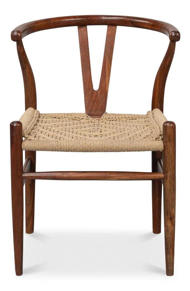 Mao Acacia Wood Reddish Brown Armless Chair Club Chairs LOOMLAN By Sarreid