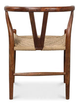 Mao Acacia Wood Reddish Brown Armless Chair Club Chairs LOOMLAN By Sarreid