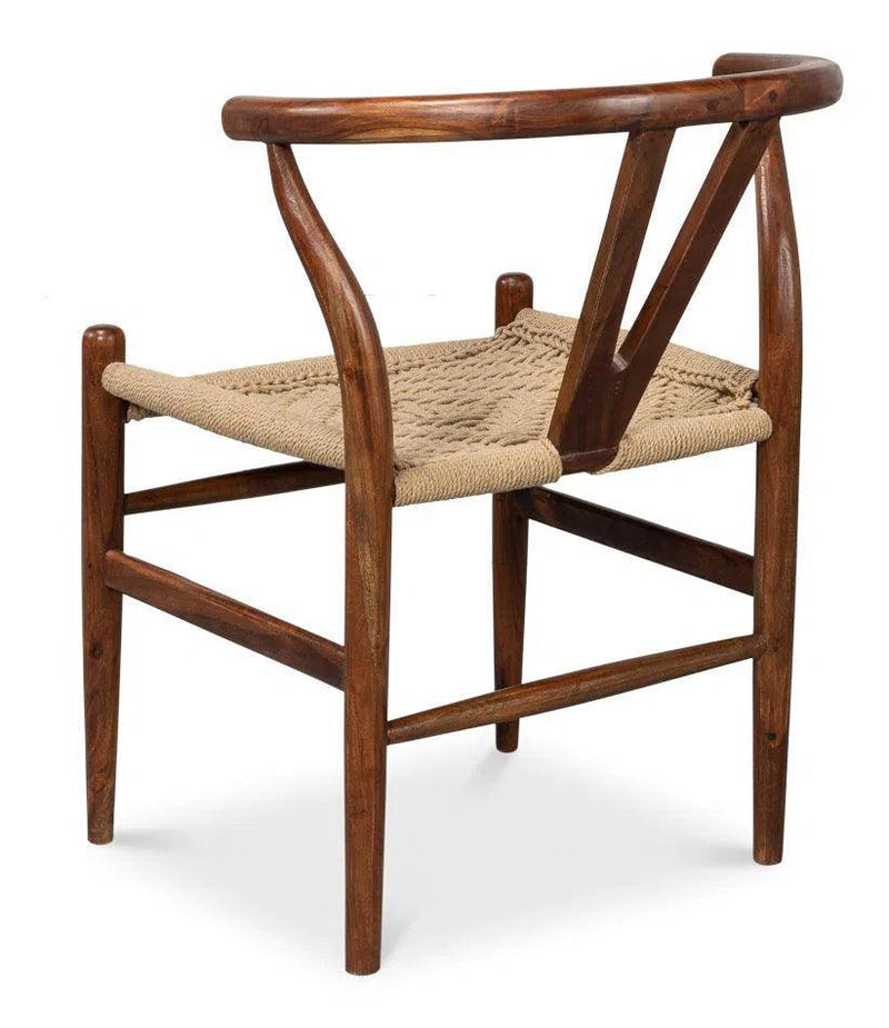 Mao Acacia Wood Reddish Brown Armless Chair Club Chairs LOOMLAN By Sarreid