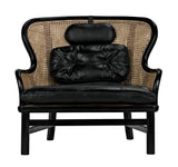 Marabu Chair, Charcoal Black with Leather Accent Chairs LOOMLAN By Noir