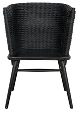 Marabu Chair, Charcoal Black with Leather Accent Chairs LOOMLAN By Noir