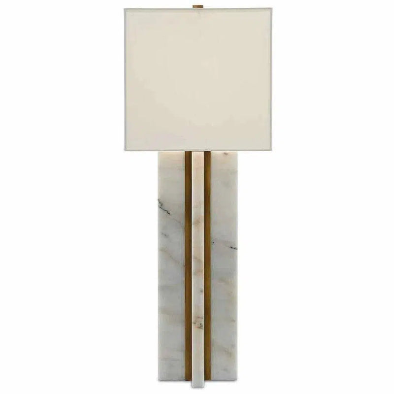 Marble Antique Brass Khalil Table Lamp Table Lamps LOOMLAN By Currey & Co