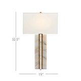 Marble Antique Brass Khalil Table Lamp Table Lamps LOOMLAN By Currey & Co