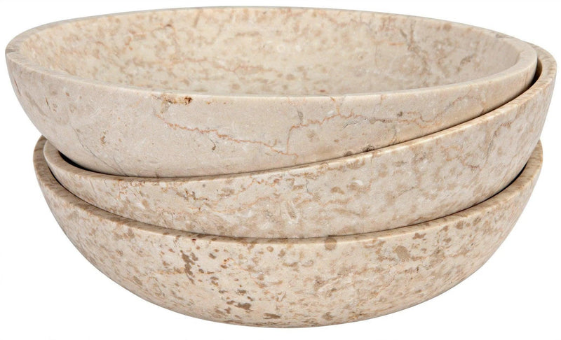 Marble Bowls, Set of 3 Boxes & Bowls LOOMLAN By Noir