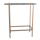 Marble Top With Brass Gold Base Small Slim Console Table Console Tables LOOMLAN By LH Imports