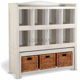 Marble White Storage Entryway Cabbies with Bench Bookcases LOOMLAN By Sunny D