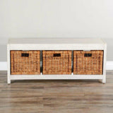 Marble White Storage Entryway Cabbies with Bench Bookcases LOOMLAN By Sunny D