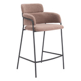 Marcel Counter Stool (Set of 2) Brown Counter Stools LOOMLAN By Zuo Modern