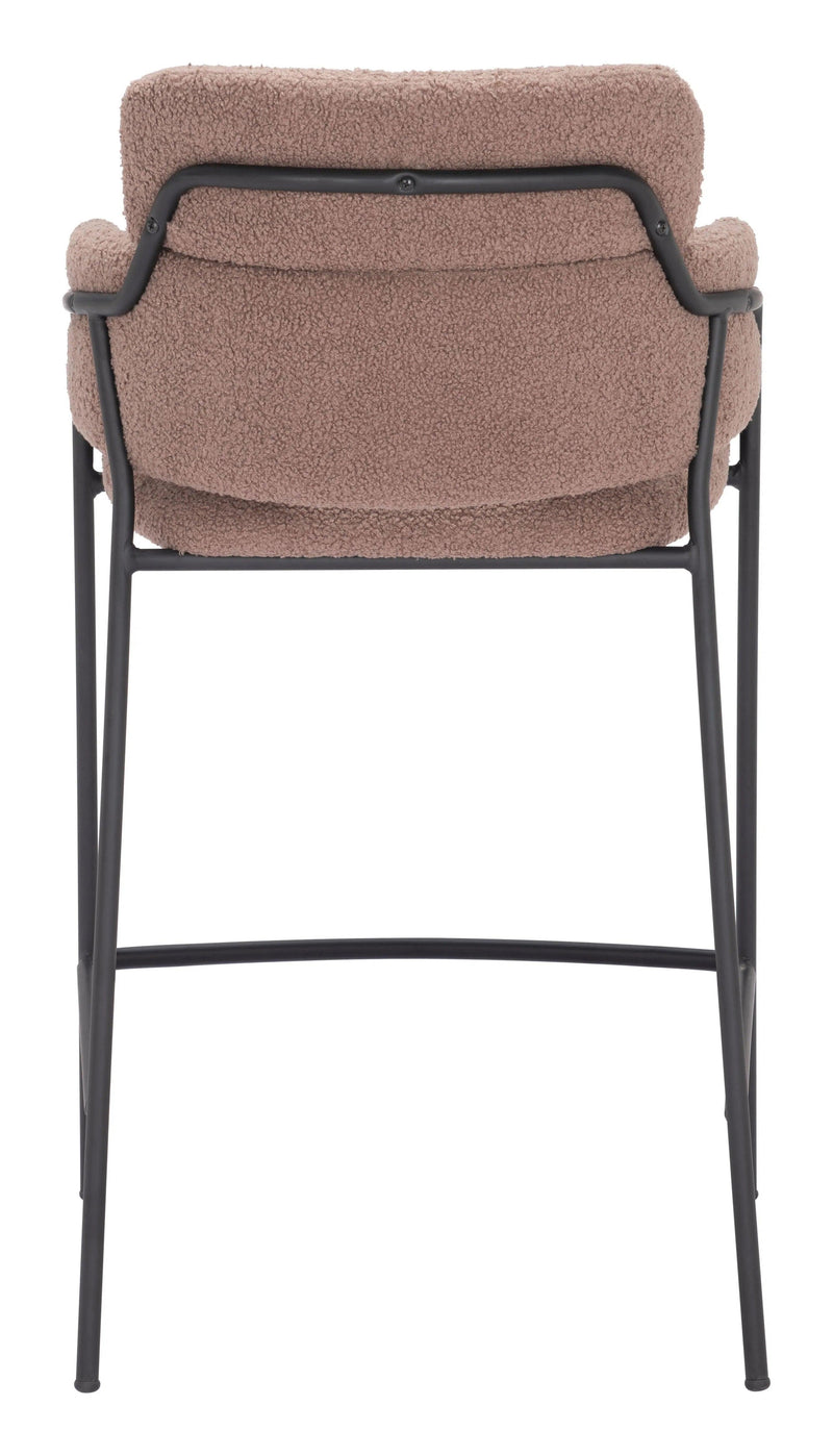 Marcel Counter Stool (Set of 2) Brown Counter Stools LOOMLAN By Zuo Modern