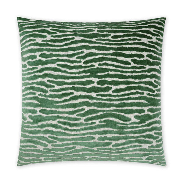 Marcel Green Abstract Animal Green Large Throw Pillow With Insert Throw Pillows LOOMLAN By D.V. Kap