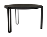 Marcellus Dining Table, 49", Black Metal Dining Tables LOOMLAN By Noir