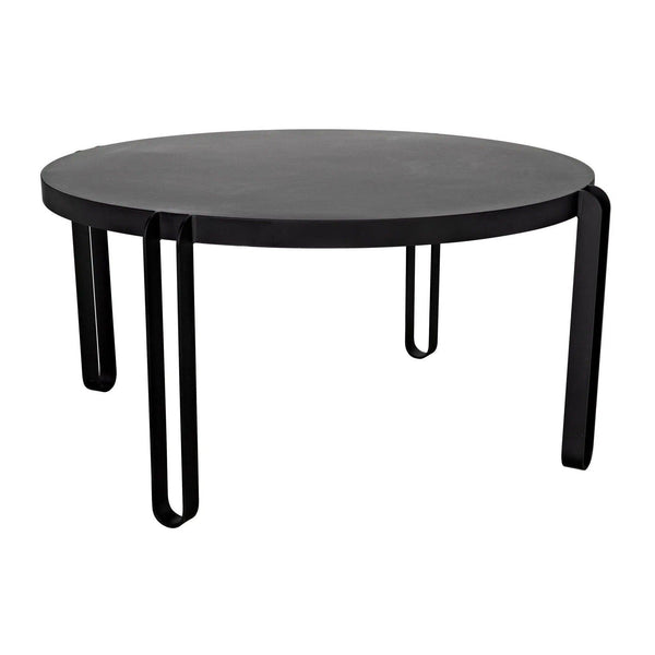 Marcellus Dining Table, 63", Black Metal Dining Tables LOOMLAN By Noir