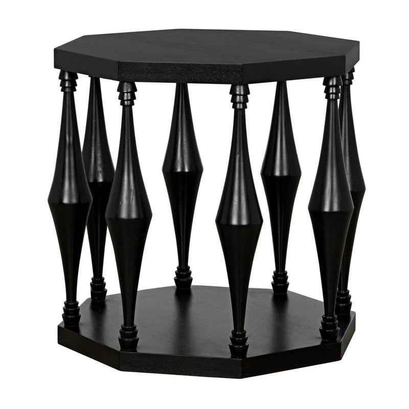 Marceo Side Table, Hand Rubbed Black Side Tables LOOMLAN By Noir