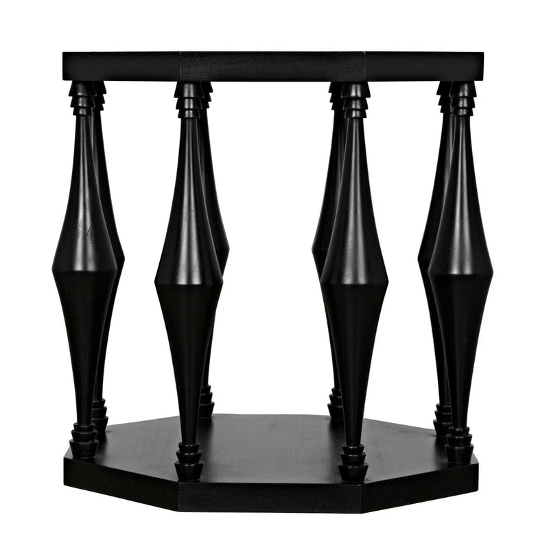 Marceo Side Table, Hand Rubbed Black Side Tables LOOMLAN By Noir