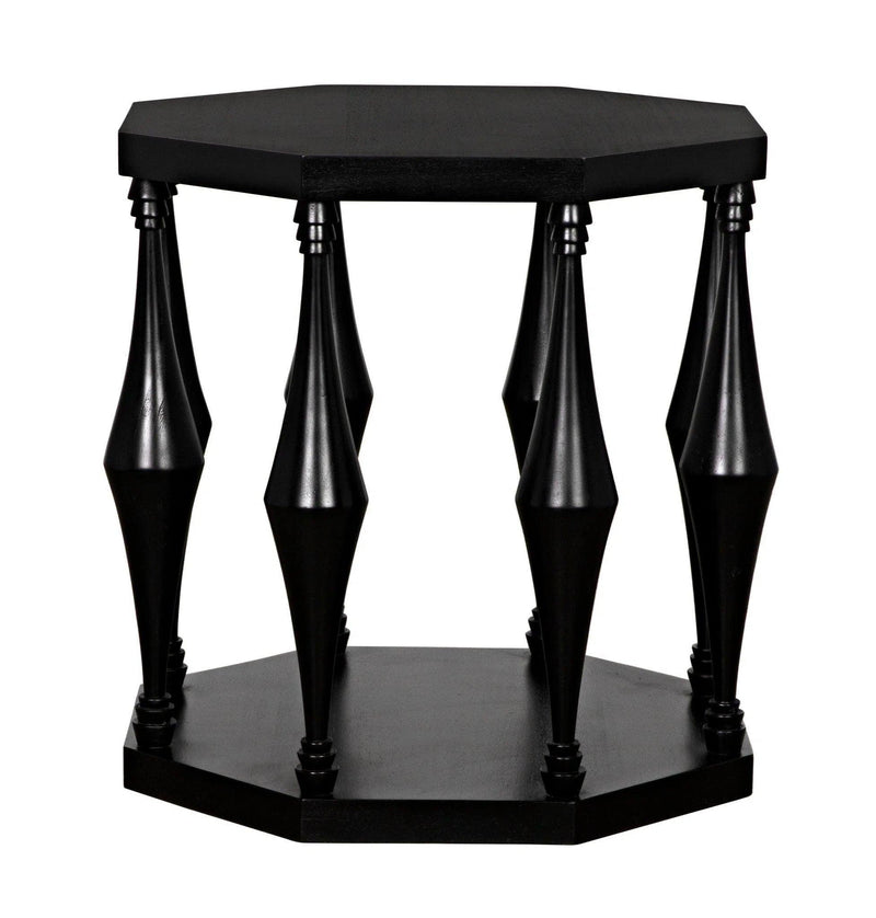 Marceo Side Table, Hand Rubbed Black Side Tables LOOMLAN By Noir