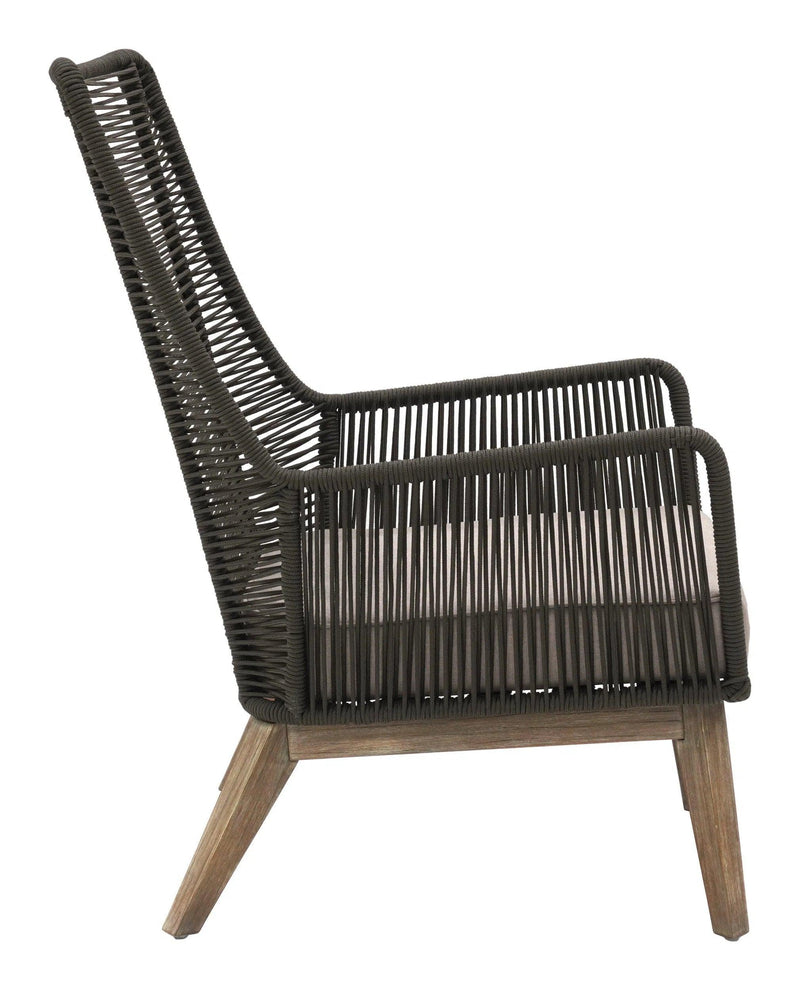 Marco Polo Lounge Chair - Grey Outdoor Lounge Chair Outdoor Lounge Chairs LOOMLAN By Seasonal Living