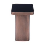 Marcos Side Table Black & Antique Bronze Side Tables LOOMLAN By Zuo Modern