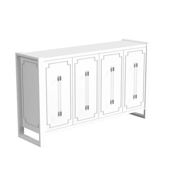 Mariah MDF and Acrylic White Server Sideboards LOOMLAN By Bassett Mirror