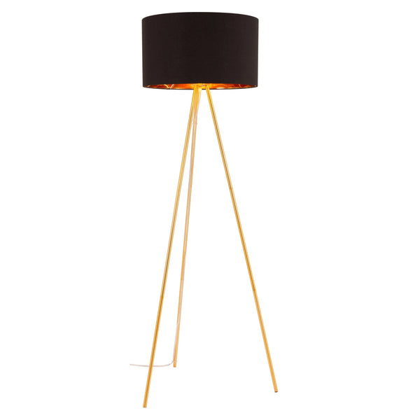 Mariel Floor Lamp Black & Gold Floor Lamps LOOMLAN By Zuo Modern