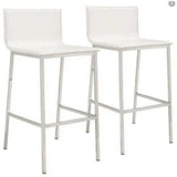 Marina Barstool (Set of 2) White Bar Stools LOOMLAN By Zuo Modern