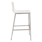 Marina Barstool (Set of 2) White Bar Stools LOOMLAN By Zuo Modern