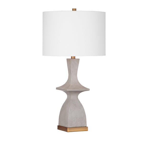 Marion Resin and Metal Gray Table Lamp Table Lamps LOOMLAN By Bassett Mirror