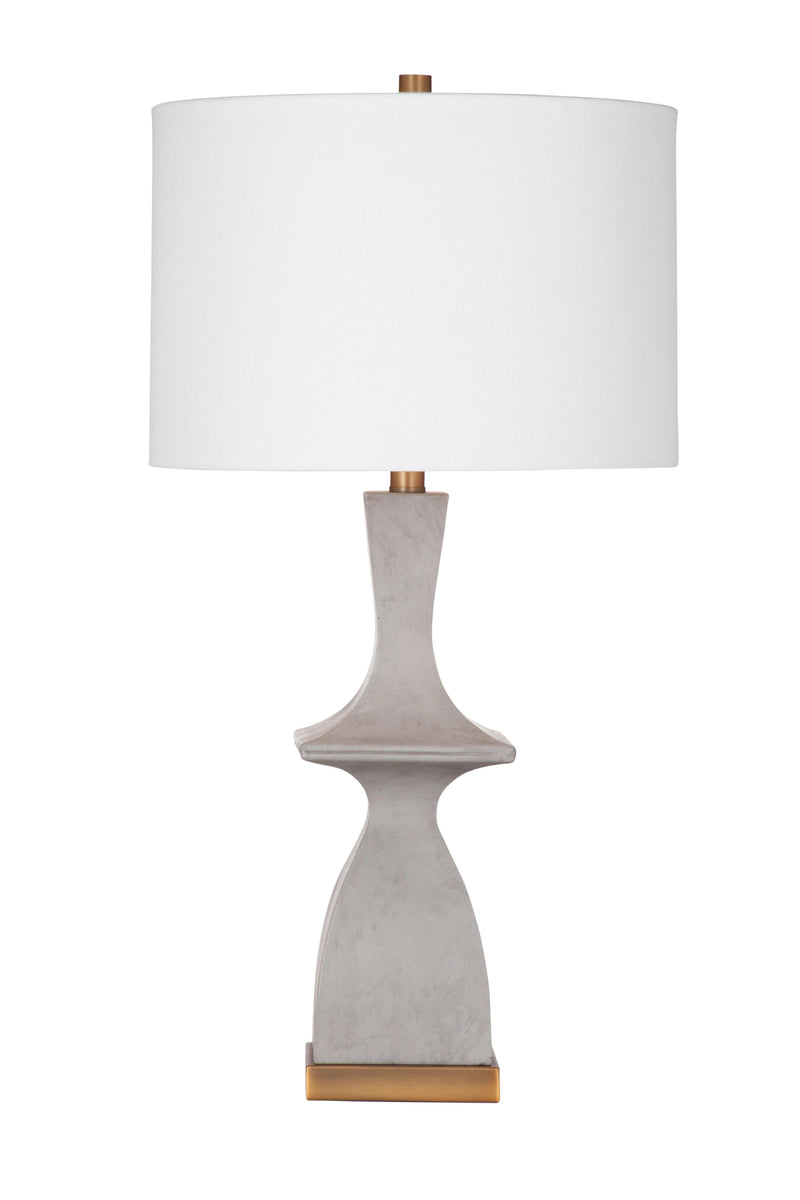 Marion Resin and Metal Gray Table Lamp Table Lamps LOOMLAN By Bassett Mirror