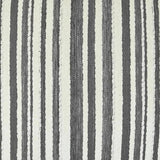 Marisol Charcoal Stripes Grey Large Throw Pillow With Insert Throw Pillows LOOMLAN By D.V. Kap