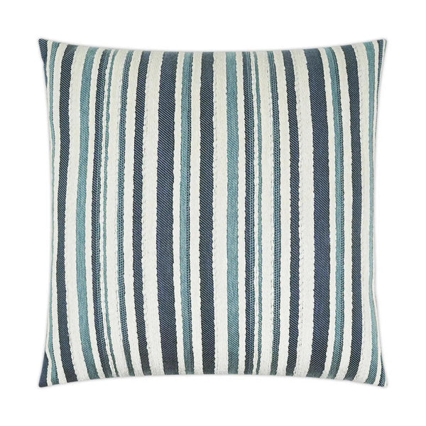 Marisol Indigo Stripes Blue Large Throw Pillow With Insert Throw Pillows LOOMLAN By D.V. Kap