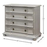 Markey Commode 4 Drawers Chest Grey Chests LOOMLAN By Sarreid