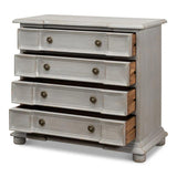 Markey Commode 4 Drawers Chest Grey Chests LOOMLAN By Sarreid