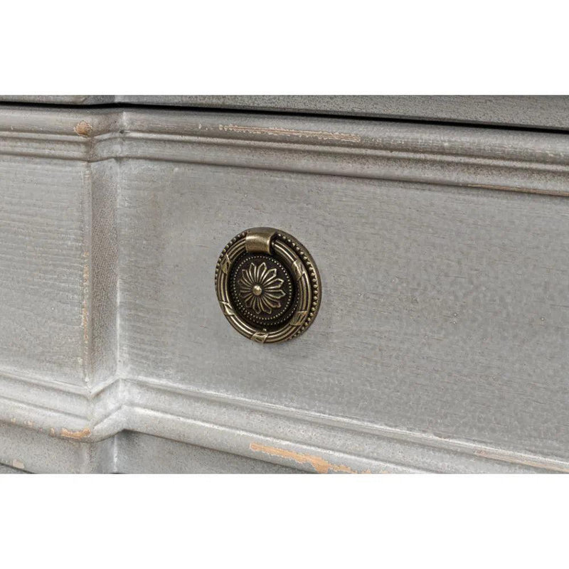 Markey Commode 4 Drawers Chest Grey Chests LOOMLAN By Sarreid