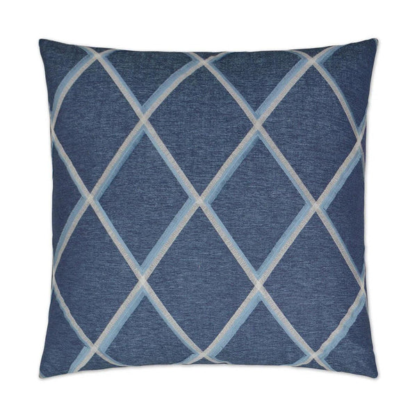 Markham Denim Blue Throw Pillow With Insert Throw Pillows LOOMLAN By D.V. Kap