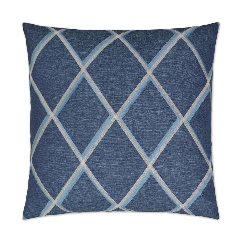 Markham Denim Blue Throw Pillow With Insert Throw Pillows LOOMLAN By D.V. Kap