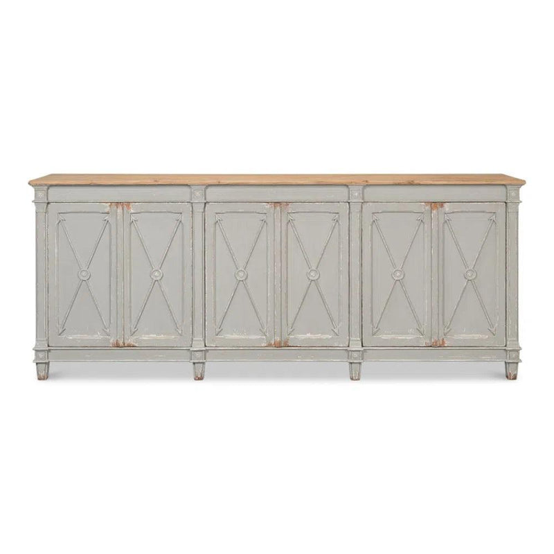 Marksman Sideboard Antique Muted Grey Sideboards LOOMLAN By Sarreid