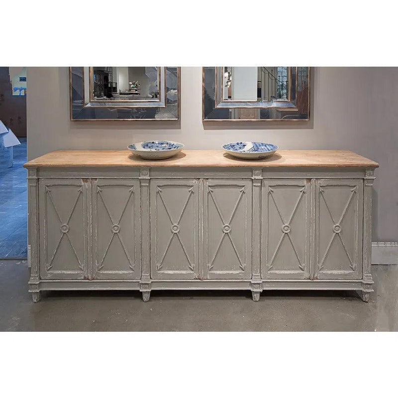 Marksman Sideboard Antique Muted Grey Sideboards LOOMLAN By Sarreid