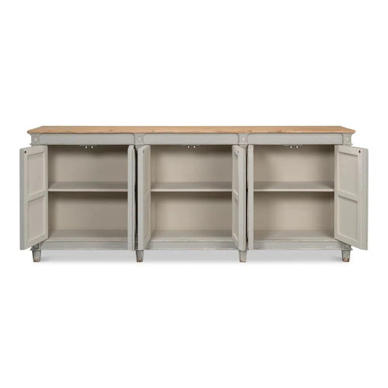 Marksman Sideboard Antique Muted Grey Sideboards LOOMLAN By Sarreid