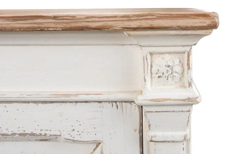 Marksman Sideboard Whitewash Finish Sideboards LOOMLAN By Sarreid